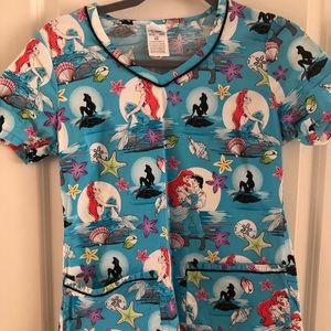 Disney’s Little Mermaid scrub top